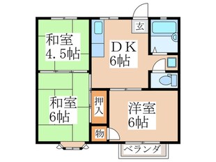 ディアコート門前の物件間取画像